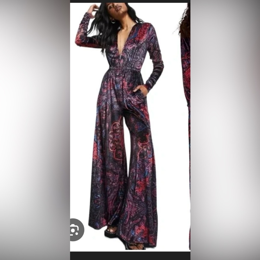 Free People Multicolor Paisley Jumpsuit - Picture 1 of 7